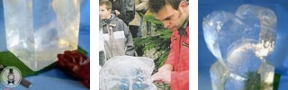 selbst Eisskulpturen-Schnitzen lernen, Ice-Carving LIVE, Erlebnisworkshop, Managertraining  Knstleragentur MrTom aus Dortmund im Ruhrgebiet in Nordrhein-Westfalen / NRW